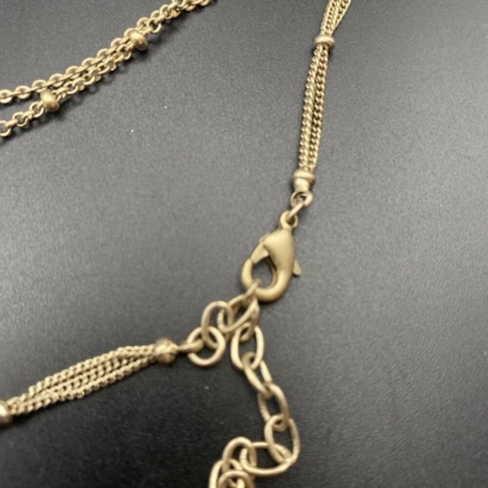Vintage Necklace Bohemian Signed Bella Jack White Stone Crystal 2 Strand 32” - Picture 8 of 8